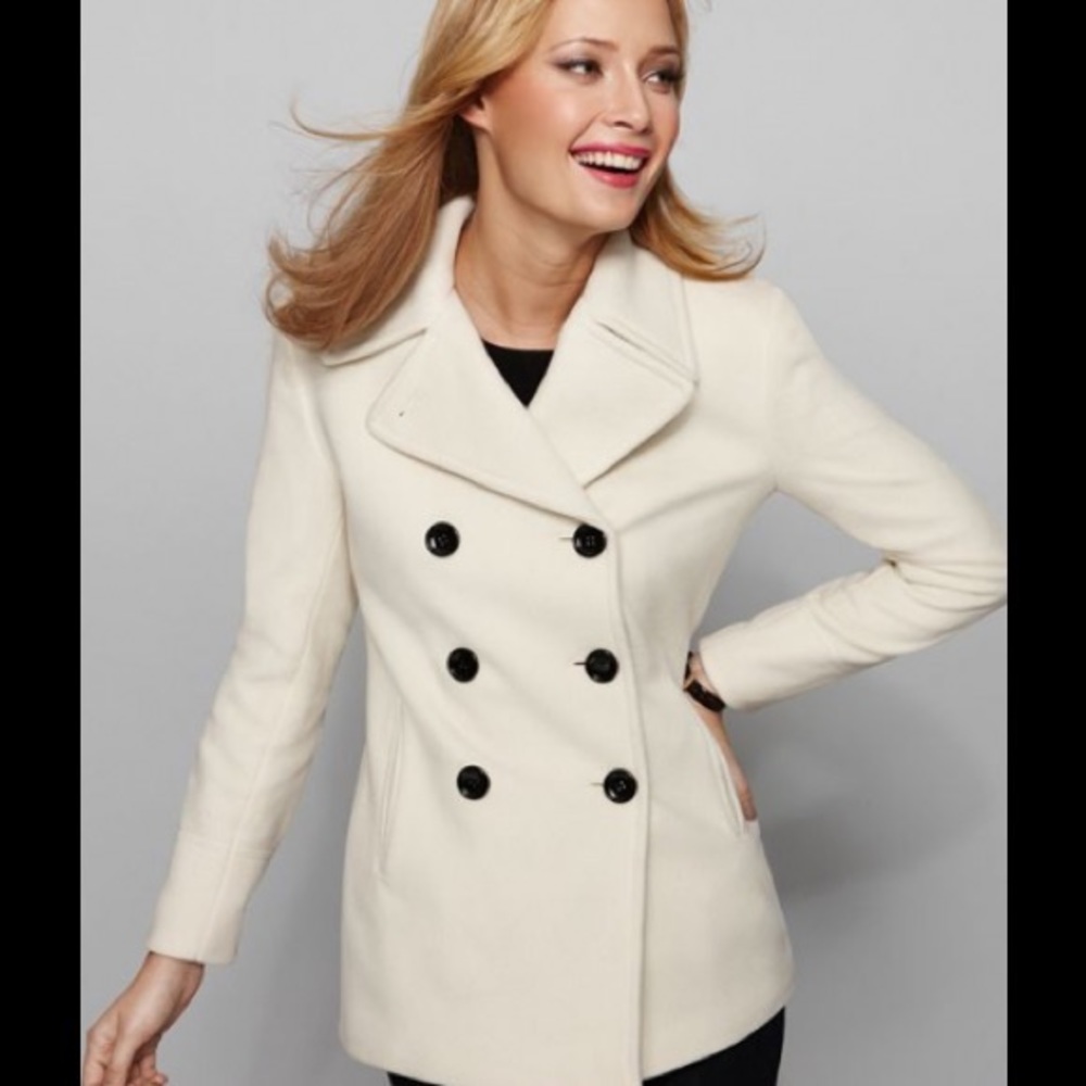 SOLD Calvin Klein White Peacoat